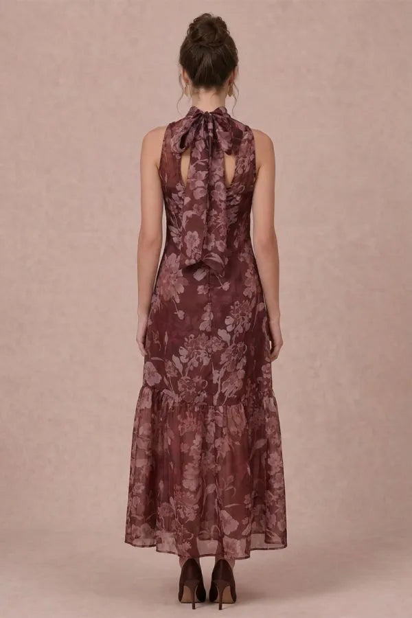 rust organza dress
