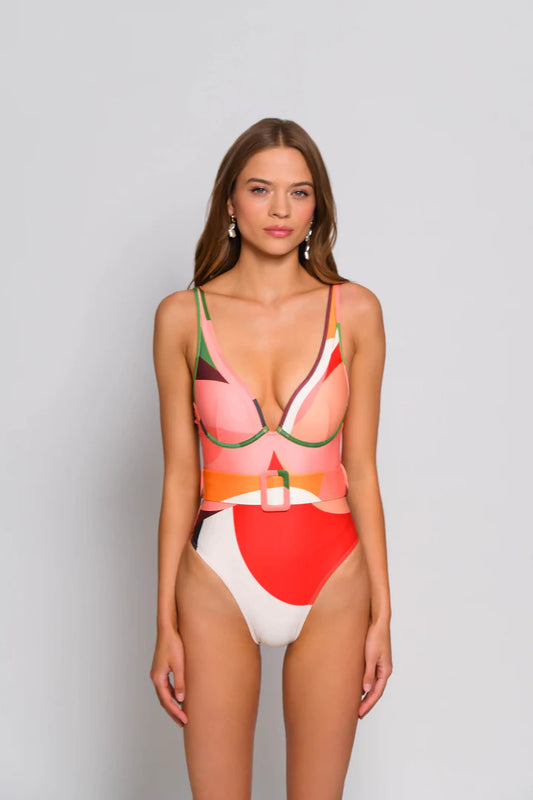 Belted One Piece Swim