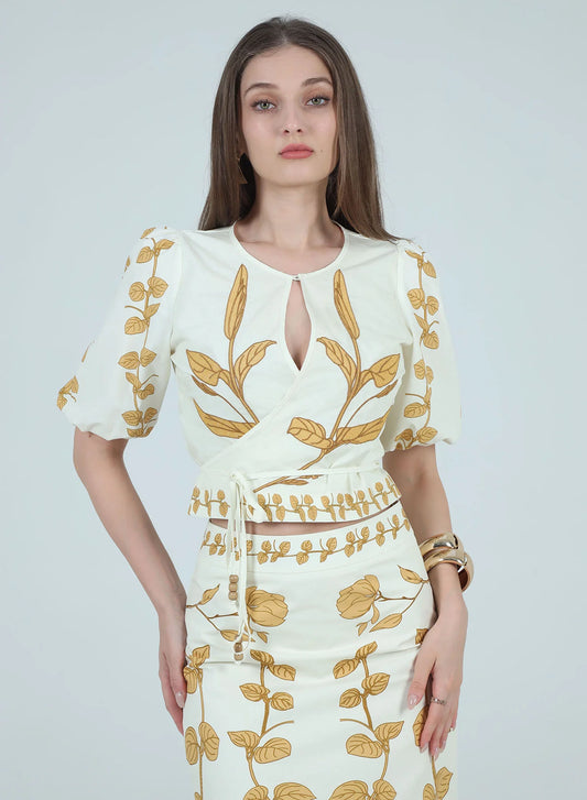 Print Wrap Top