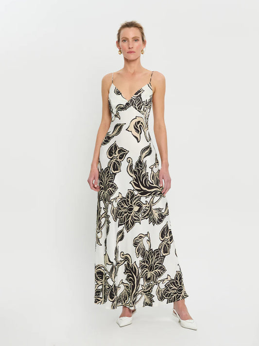 Alma Bias Maxi Dress