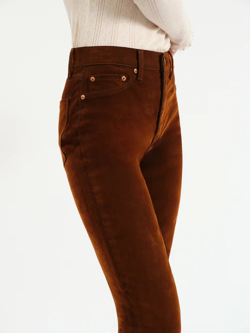 Cognac High Rise Slim Straight