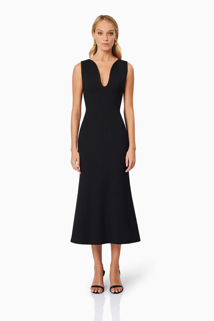 Eden Midi Dress in Black