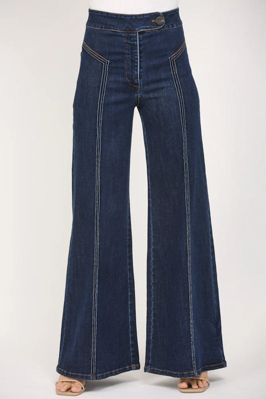 High Waist Denim Wide Leg