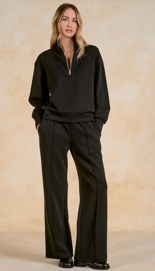 Black elastic pant