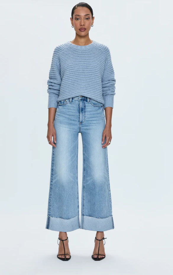 Lana crop high rise wide leg