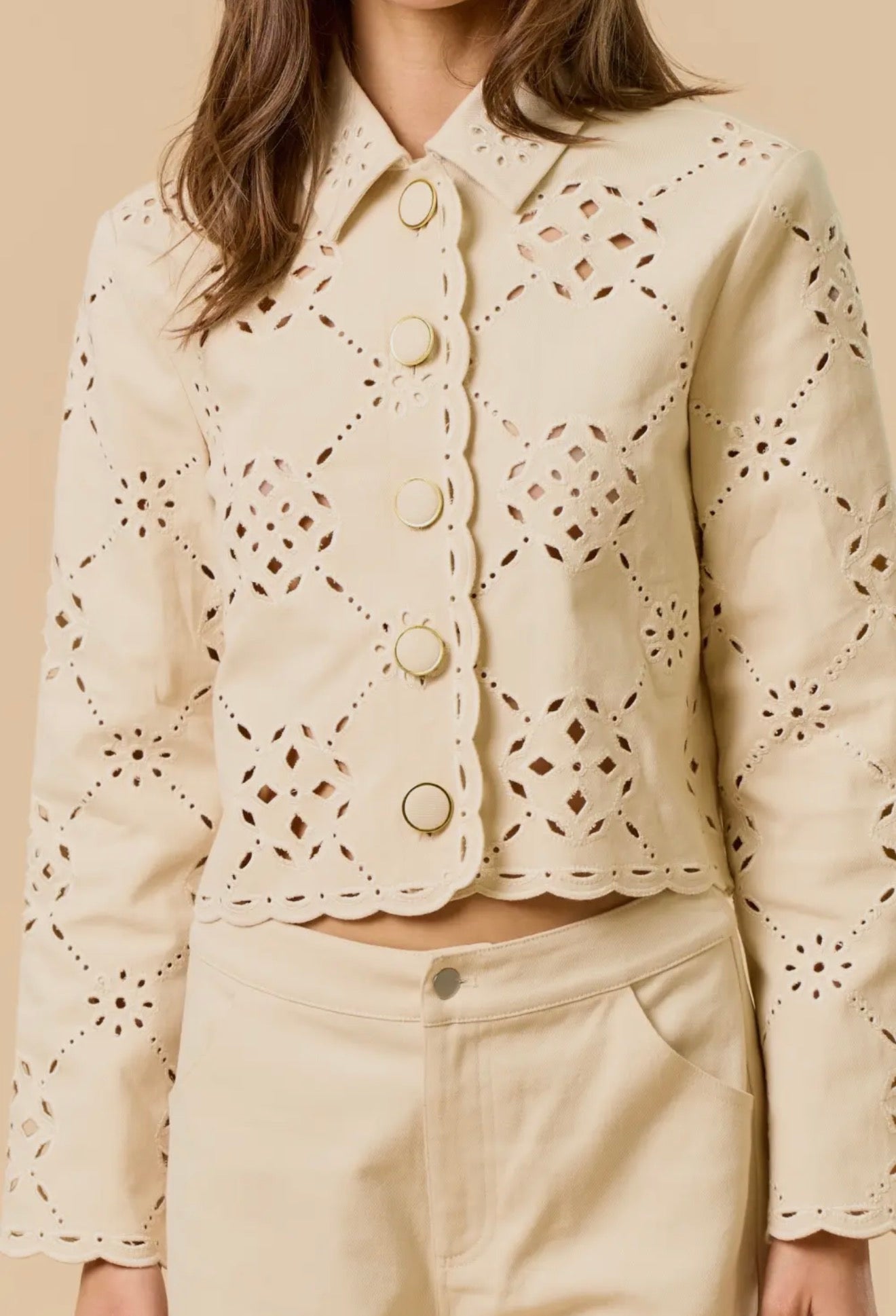 Eyelet jacket