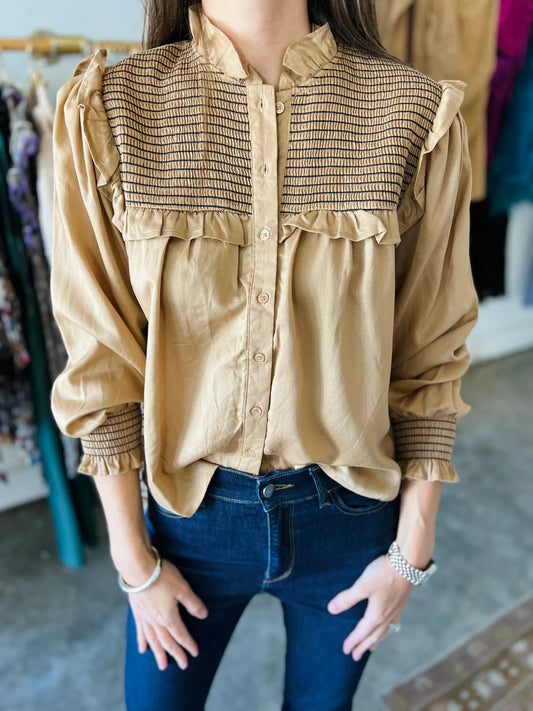 THE NICOLETTE SHIRT COGNAC