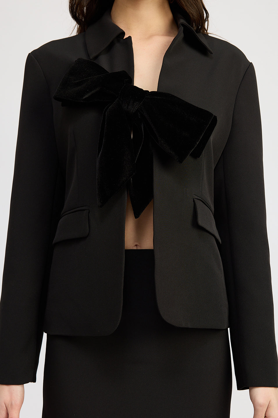 Velvet Bow Blazer