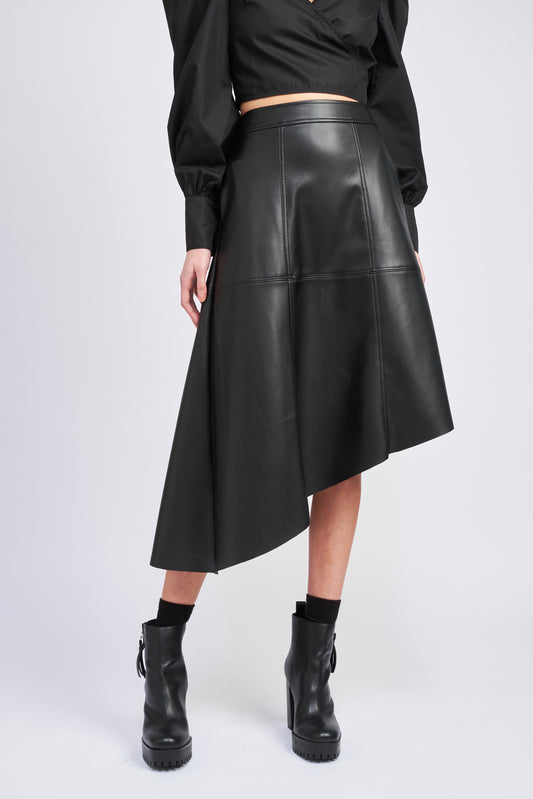 Faux Leather Skirt