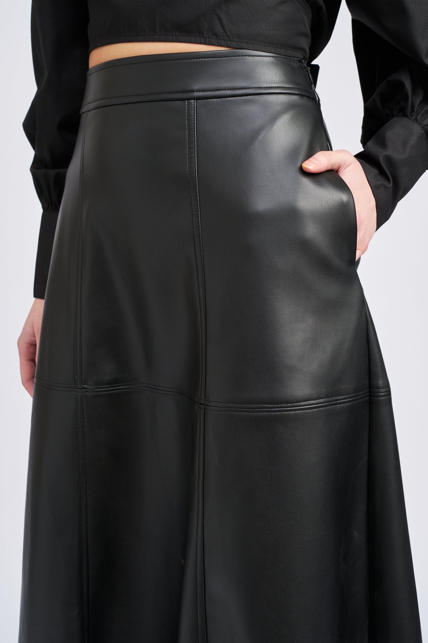 Faux Leather Skirt