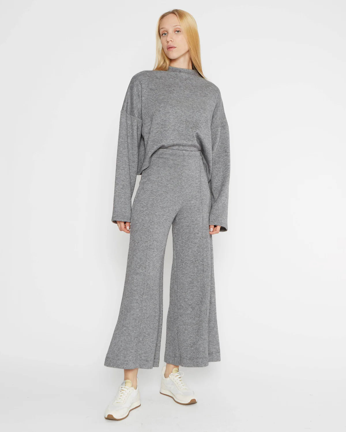 Sweater knit wide leg pant