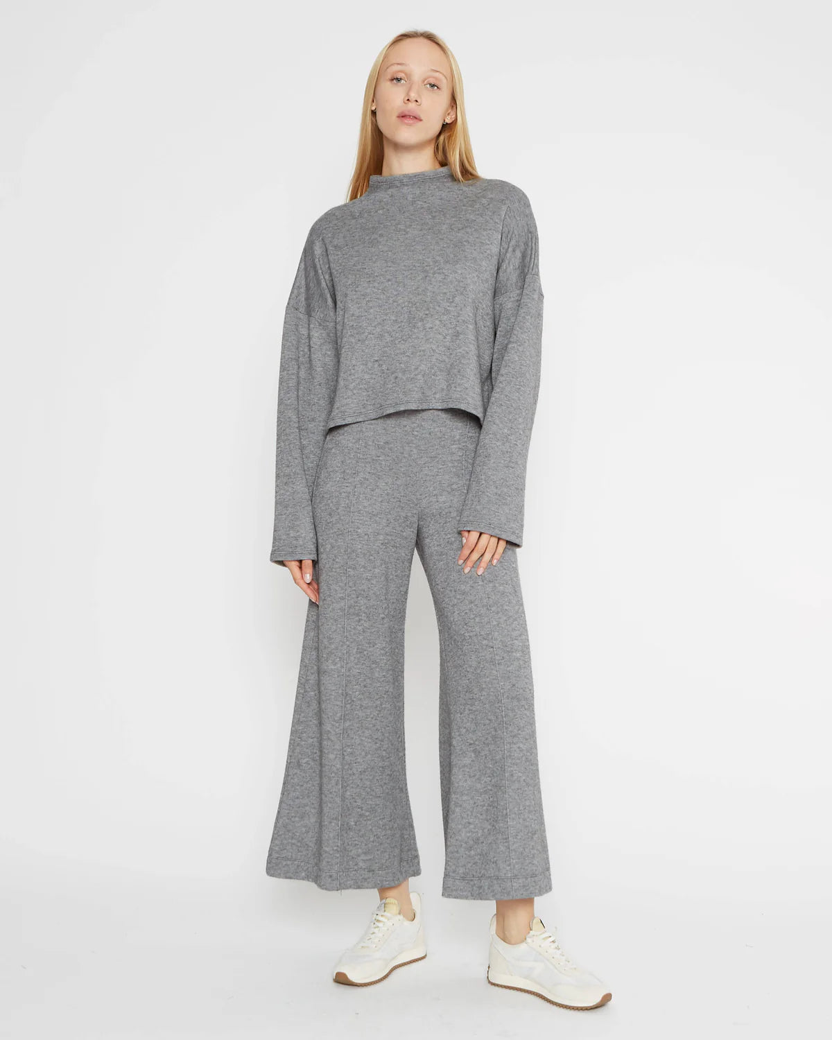 Sweater knit wide leg pant