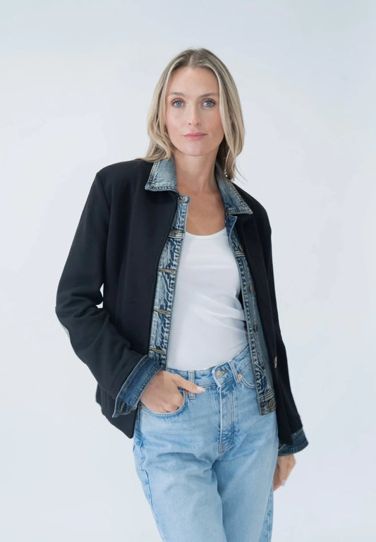 Clarissa mix media jacket