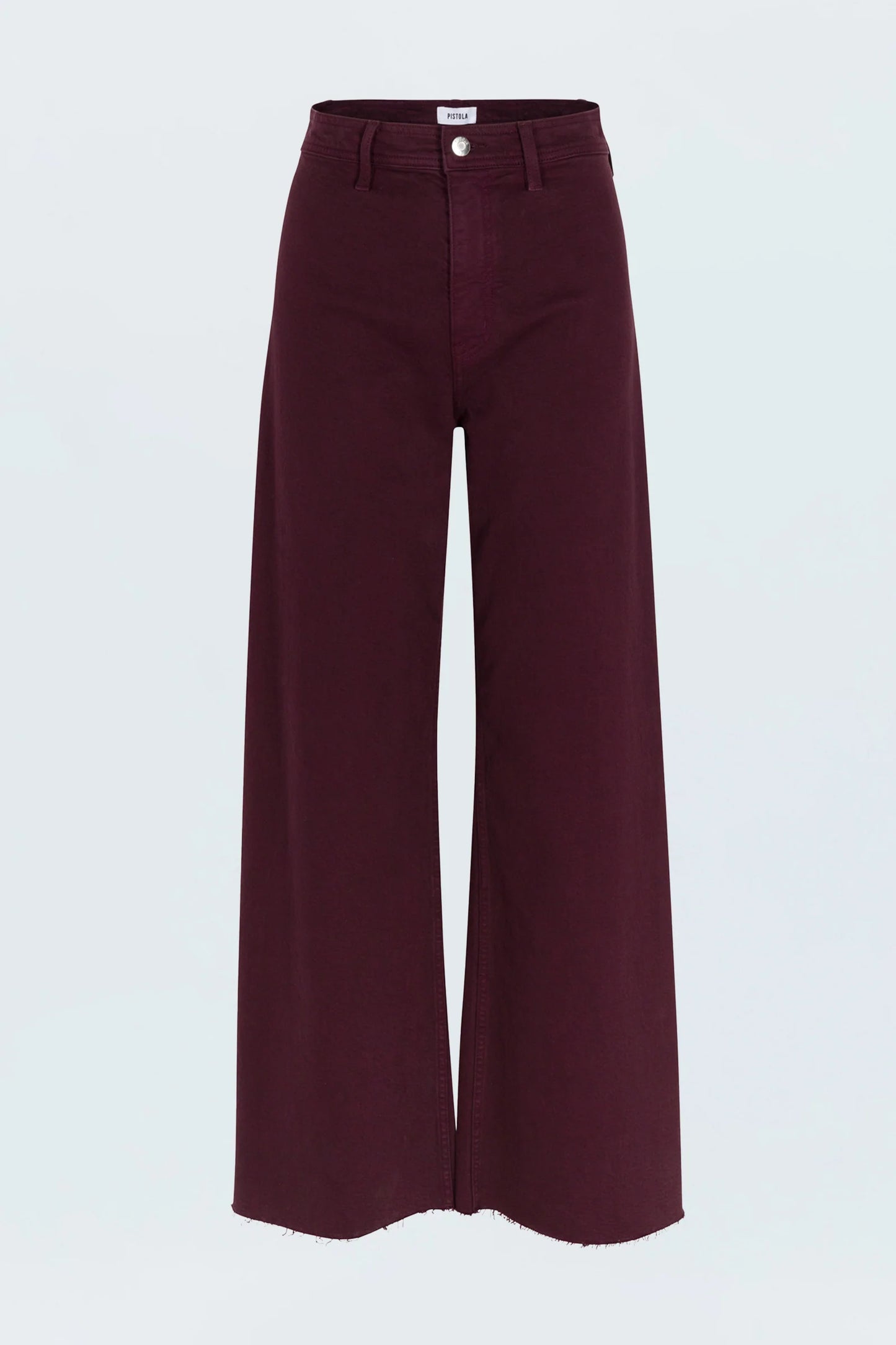 PENNY HIGH RISE WIDE LEG JEAN - CLARET