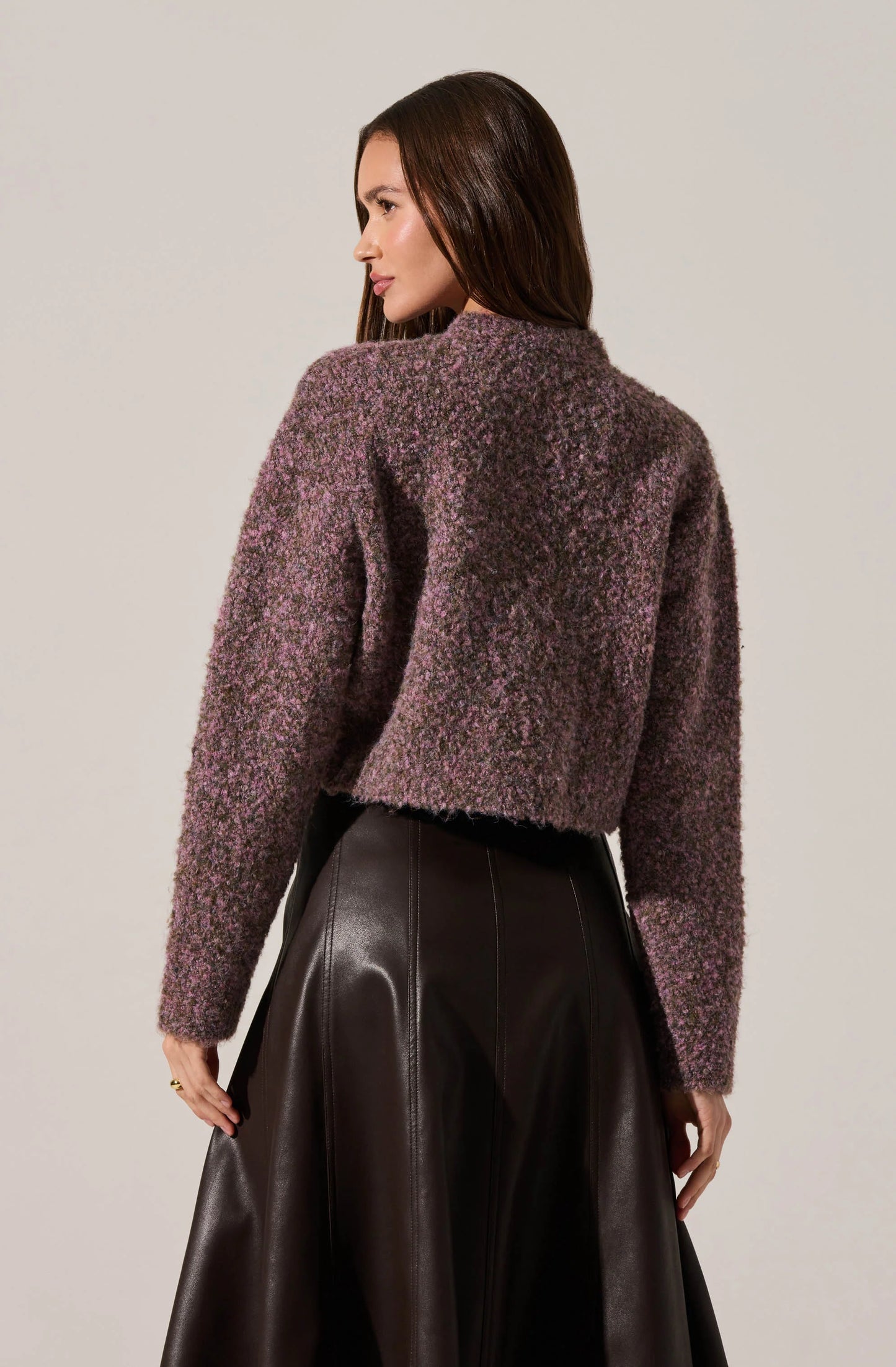 Sebille Textured Fuzzy Knit Cardigan