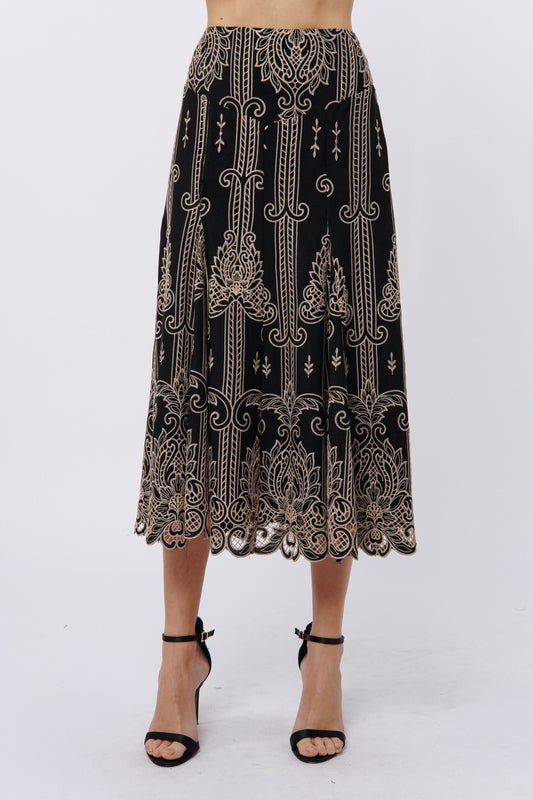 Two Tone cut out skirt