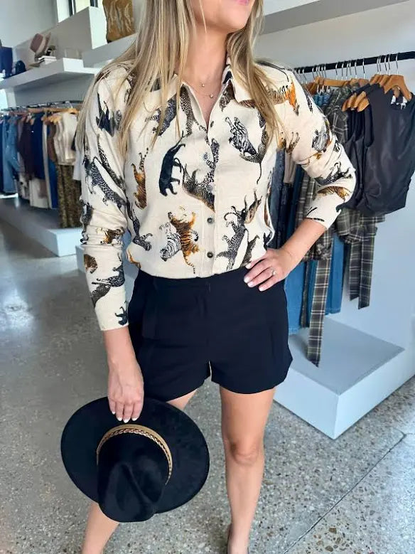 Tiger button up cardigan