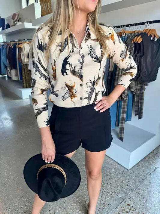 Tiger button up cardigan