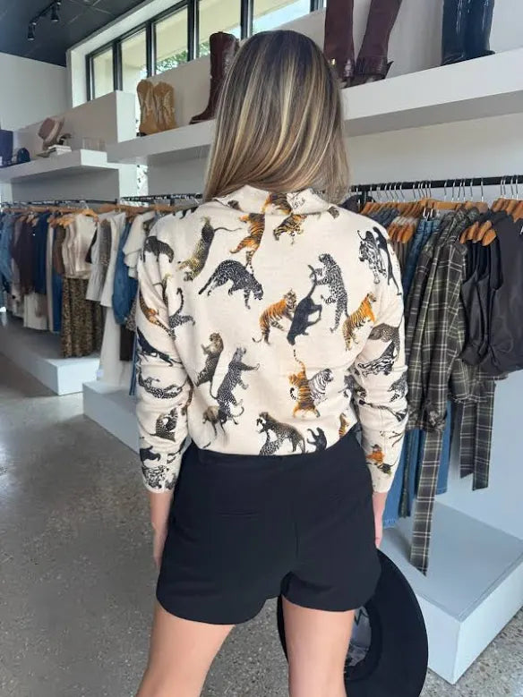 Tiger button up cardigan
