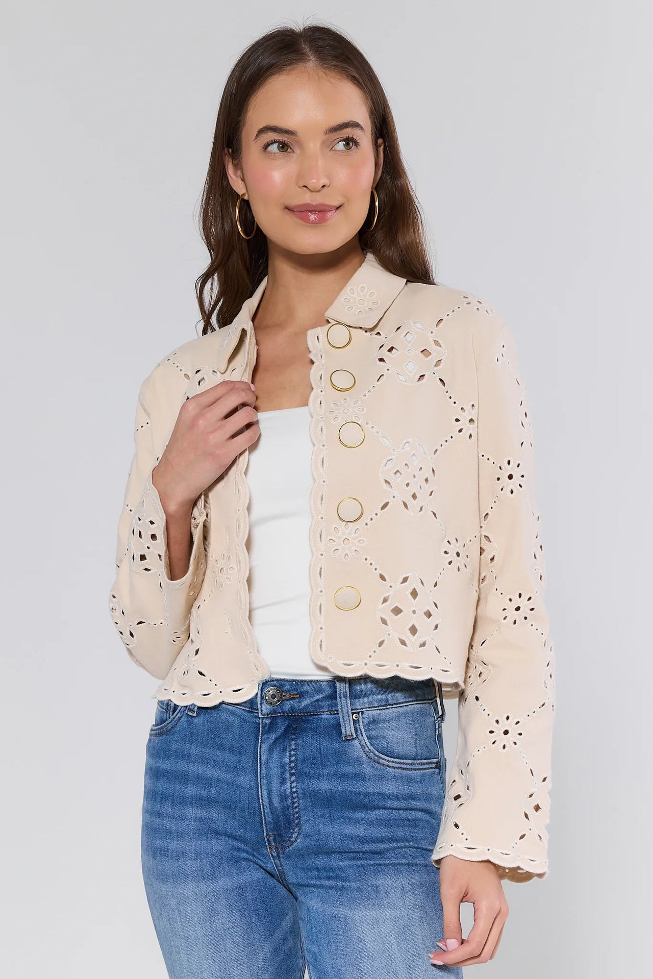 Eyelet jacket