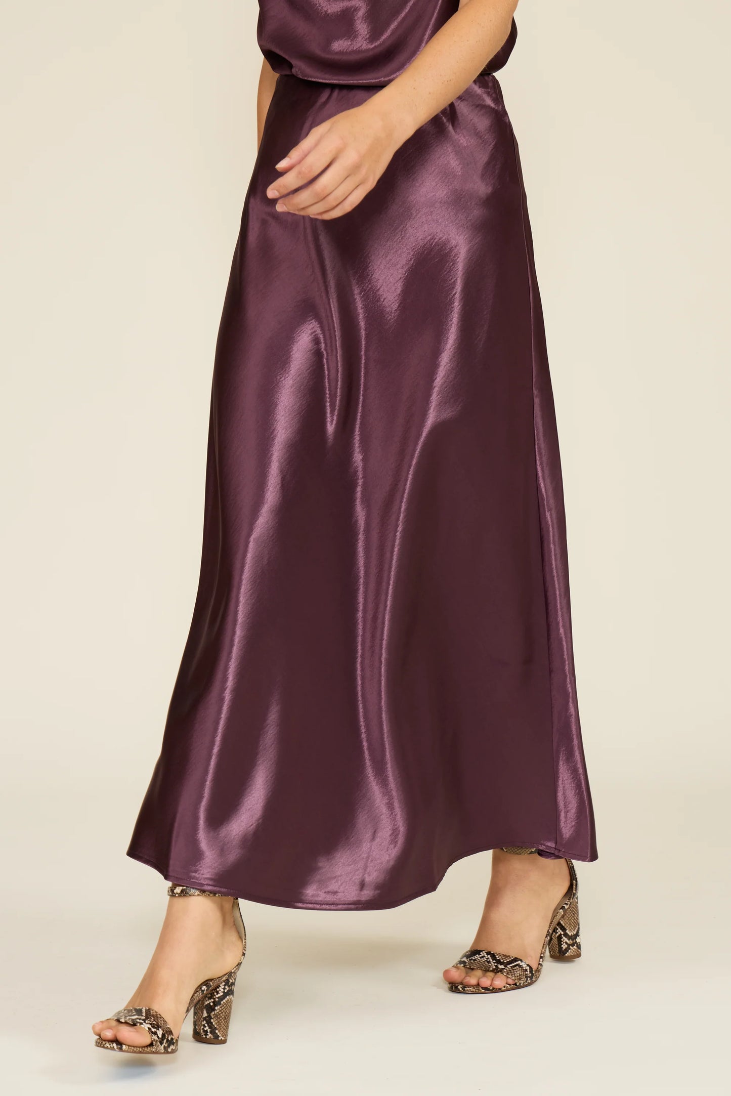 Barbara satin skirt