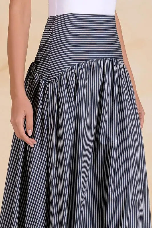 Pinstripe maxi skirt