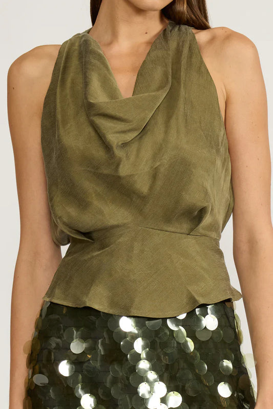Lex wrap halter top