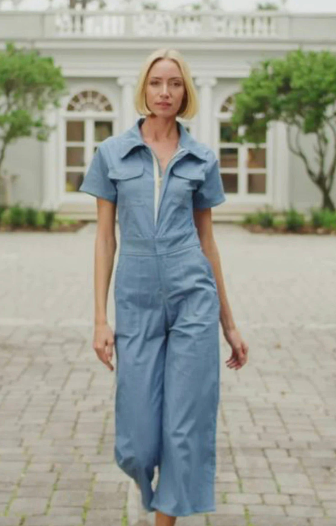 Utility Jumpsuit Blue Denim