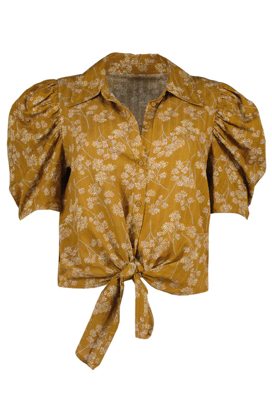 Rosetta Tie Front Top