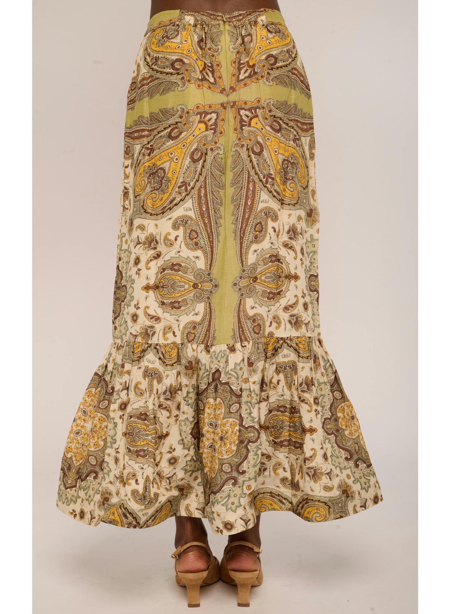 Ava Skirt in Kaleidoscope Scarf Print