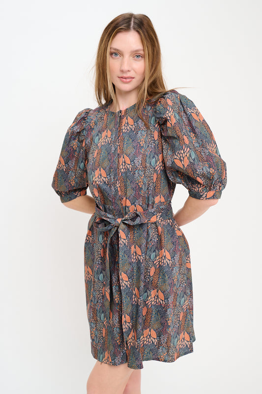 Autumn canopy button front dress