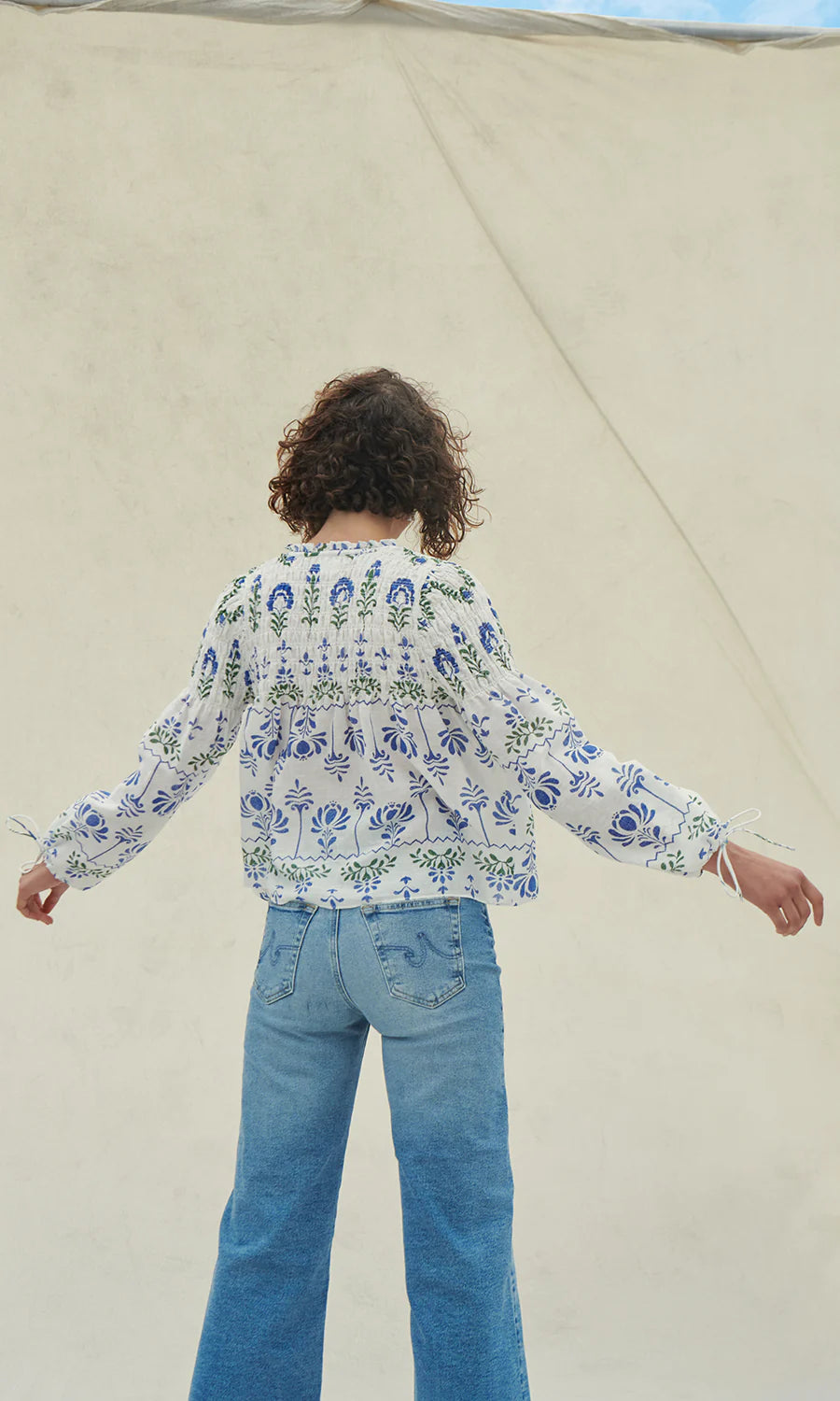 Orlagh Folk Floral Print Top