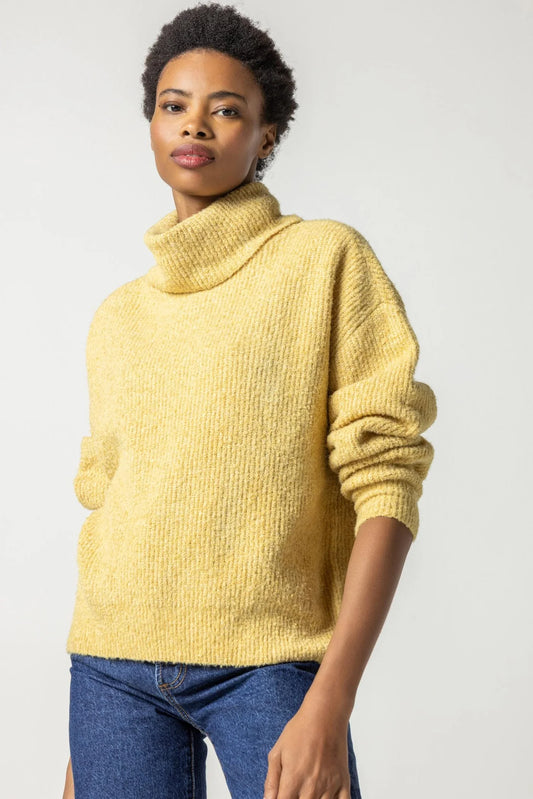 Oversized Ribbed Turtleneck Sweater