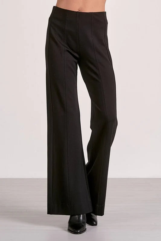 Black Flare Leg Scuba Pant