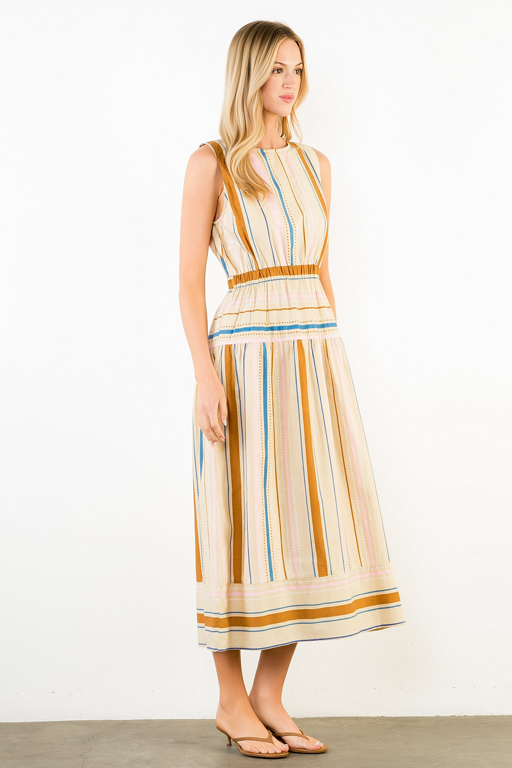 Stripe Midi Dress