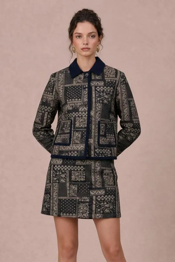 Contrast Quilted Jacket