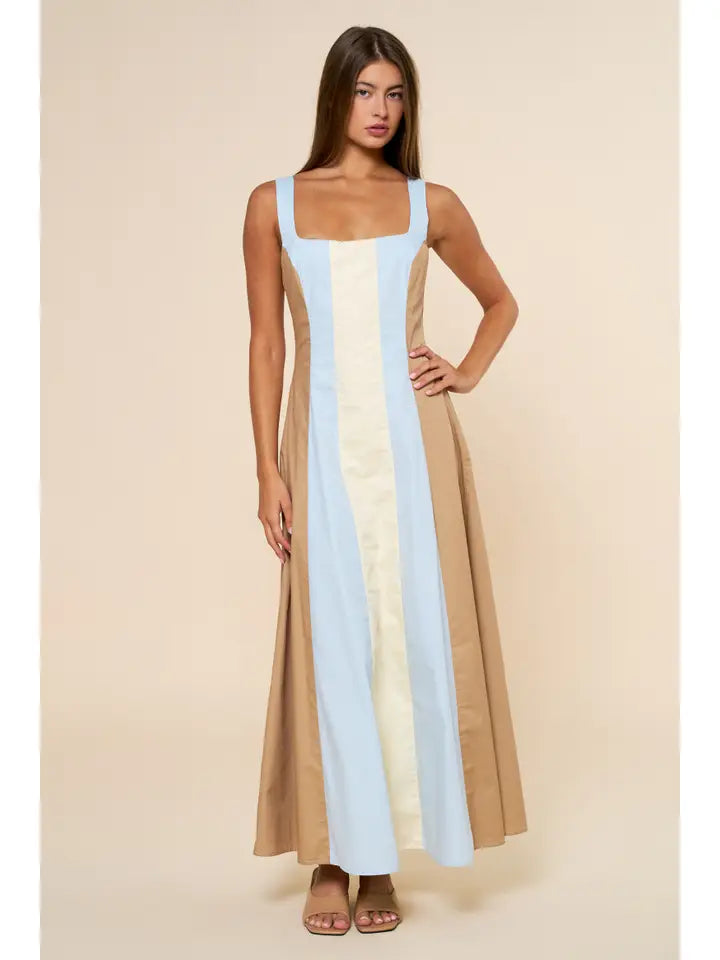 Color Block Maxi Dress
