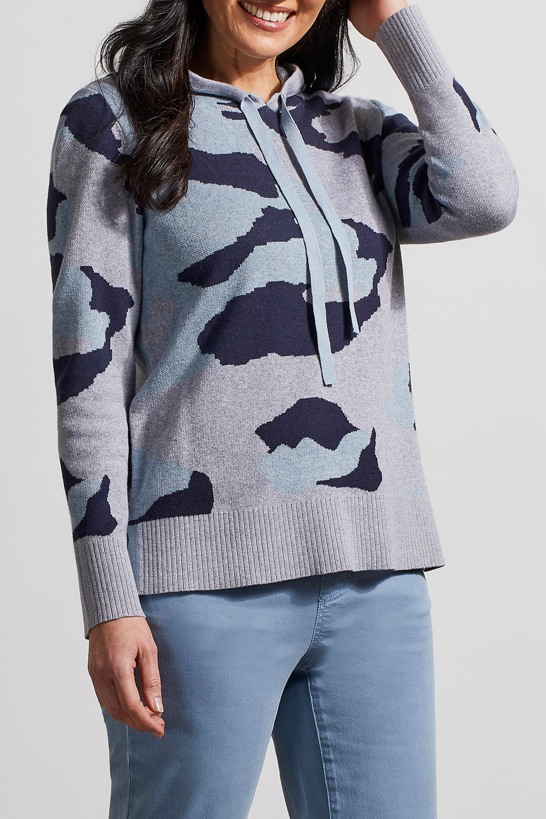 Hoodie Camo Sweater Bluestone