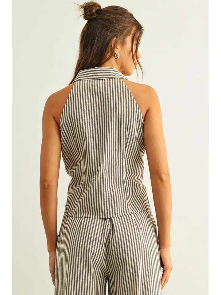 Striped Collared Blouse