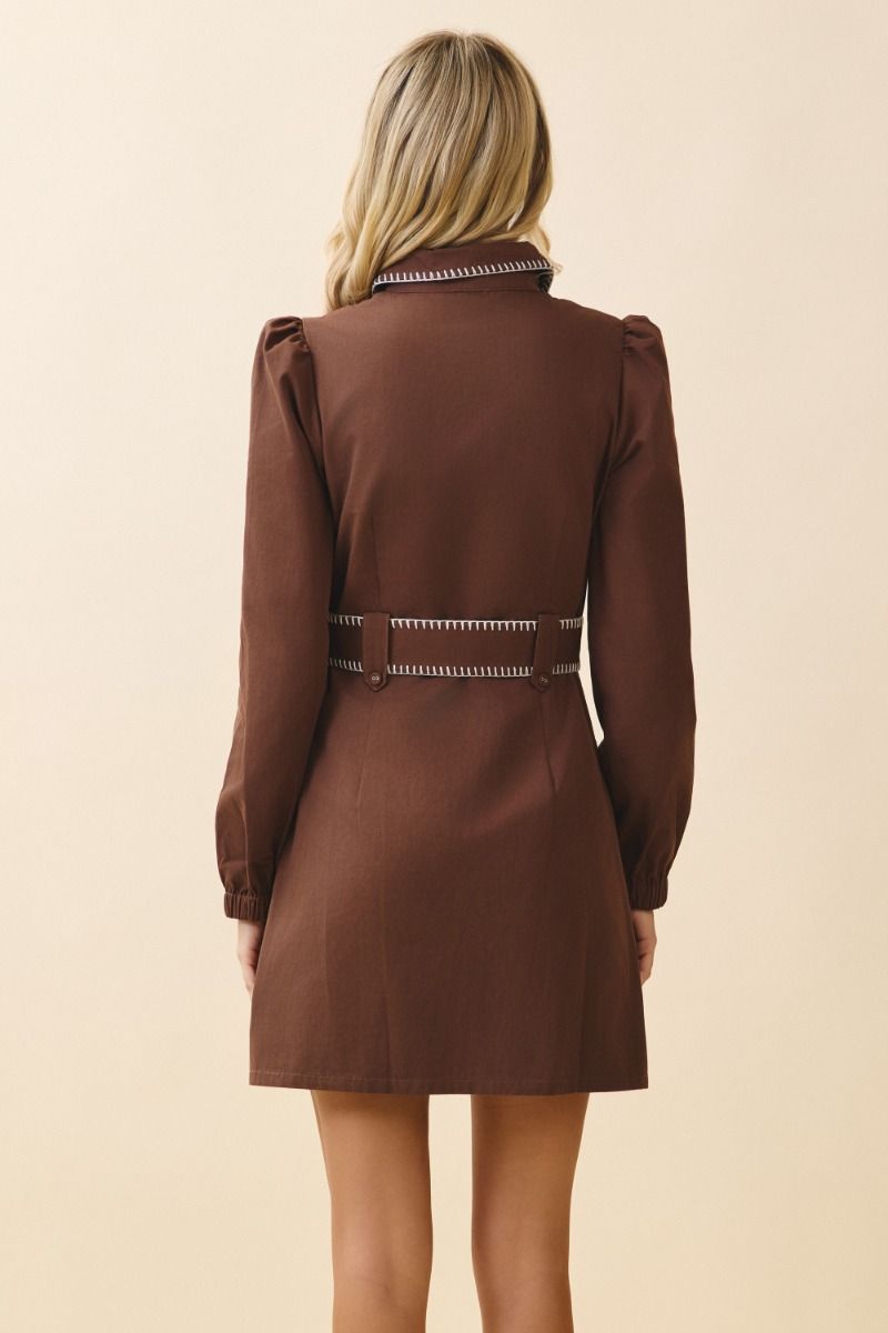 Chocolate Stitched Dress