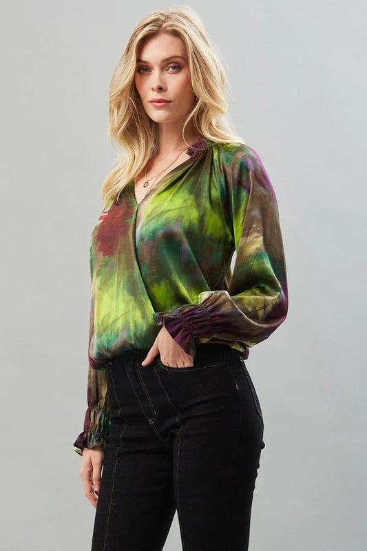 Color Fantasy Wrap Top