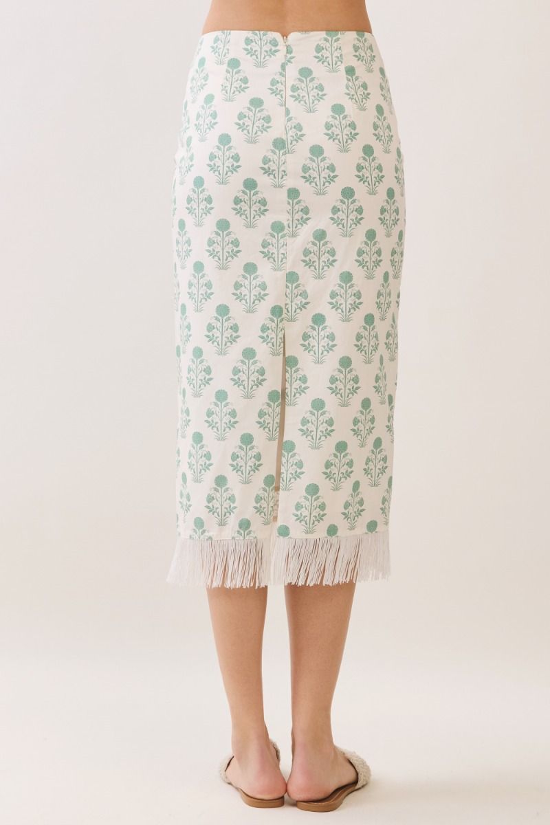 Printed Midi Skirt