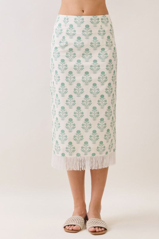 Printed Midi Skirt