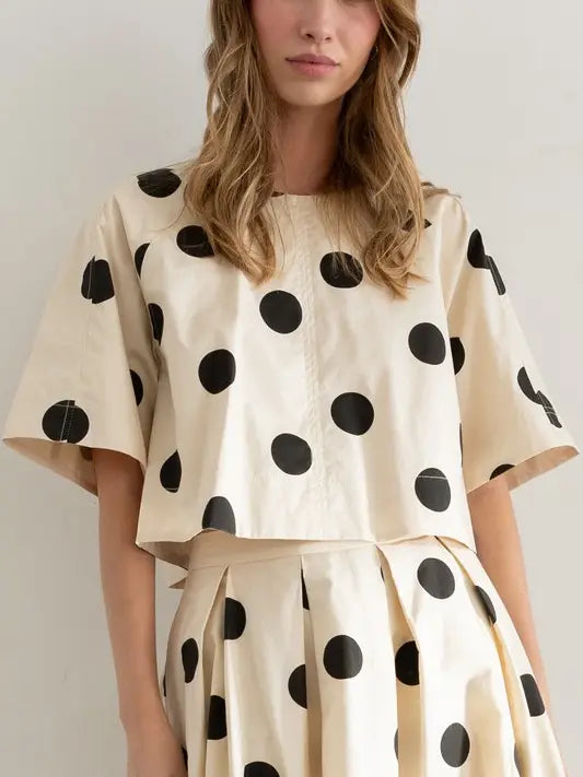 Polka Dot Tie Top