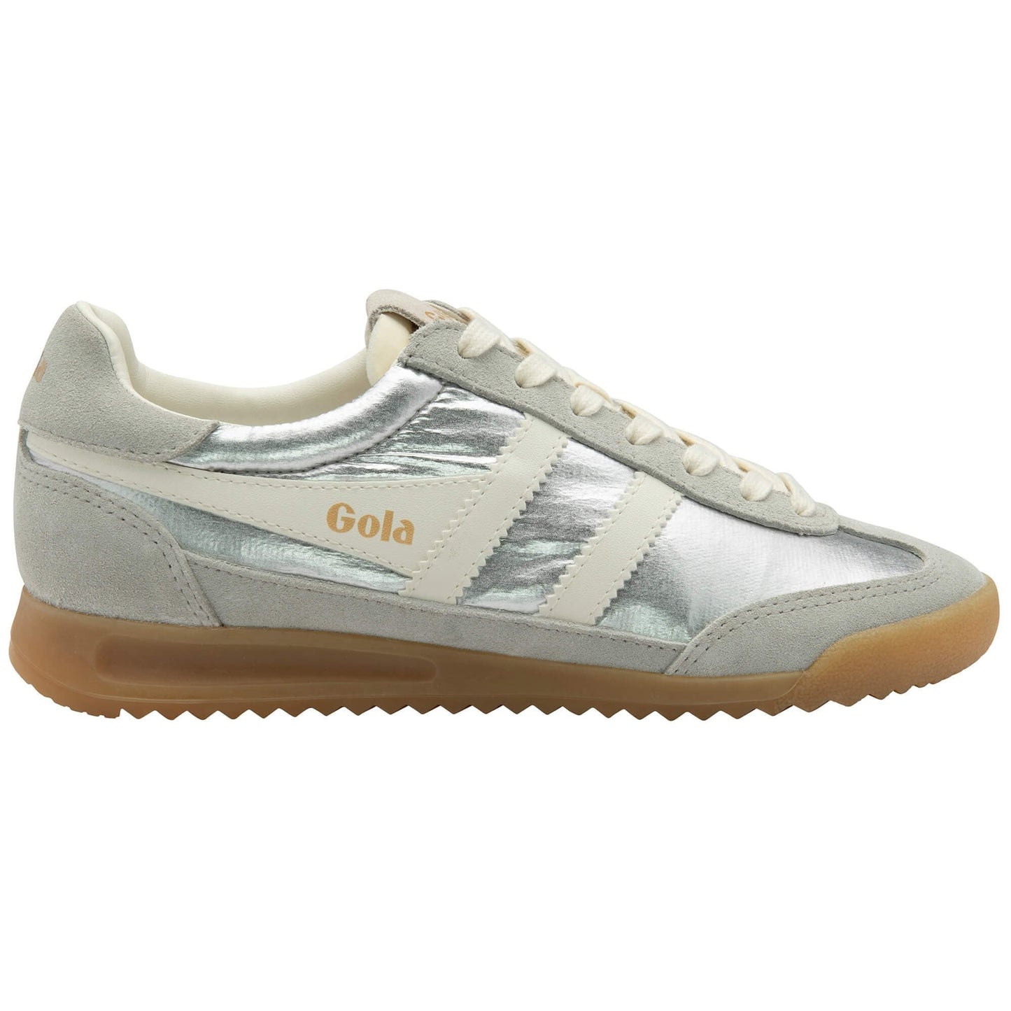 Gola Classics Women's Firefly Metallic Sneakers Silver/Off White