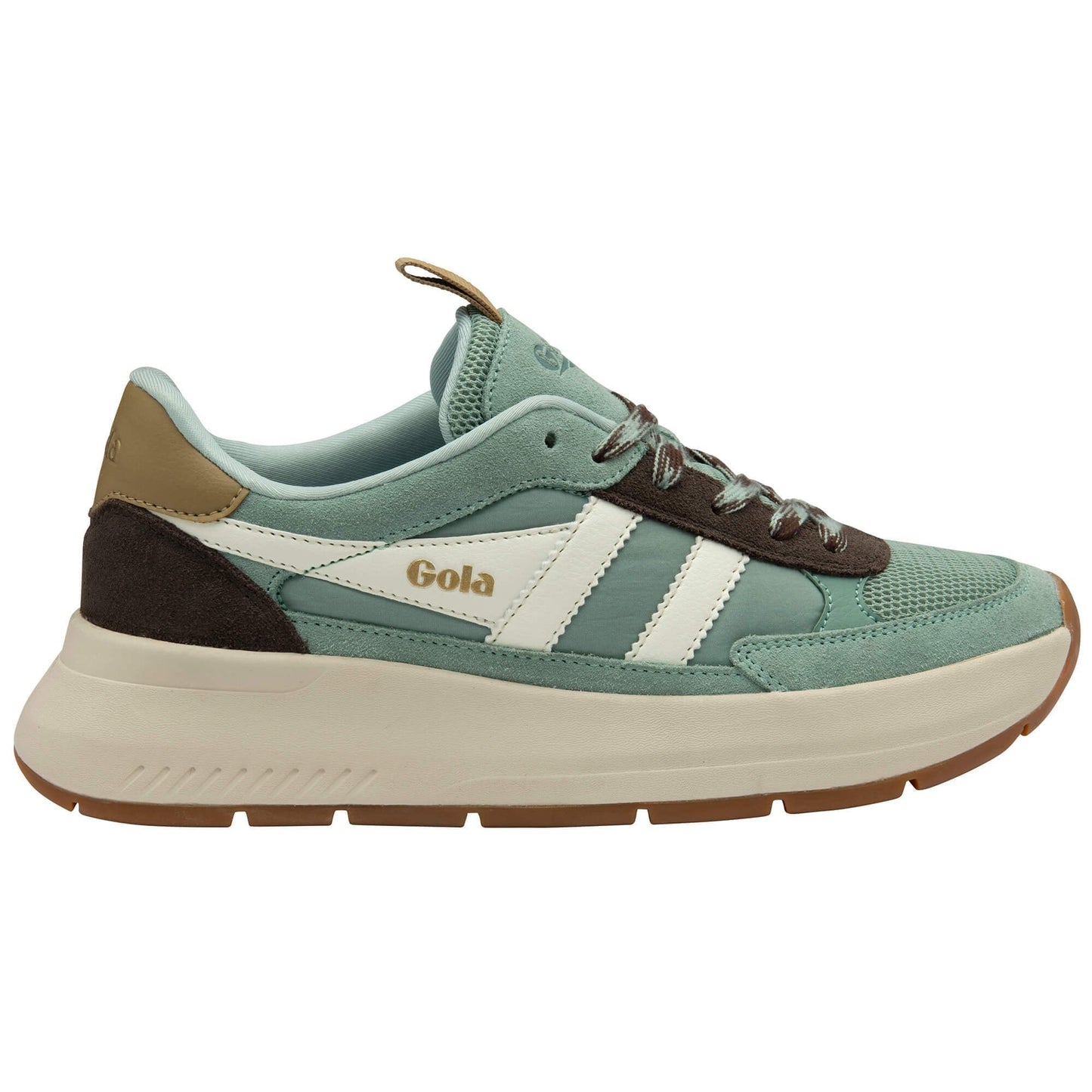 Gola Classics Women's Phoenix Sneakers Green Mist/Dark Brown/Light Caramel