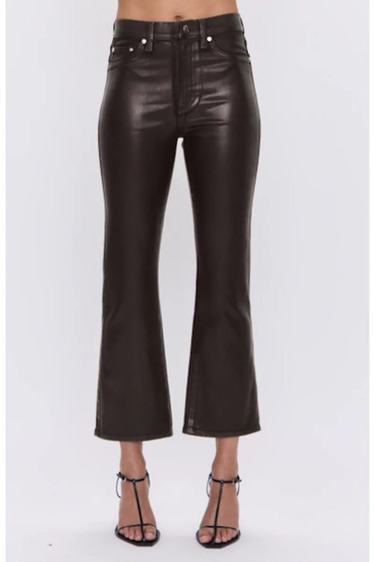 Lennon High Rise Coated Boot Jean | Coated Mocha