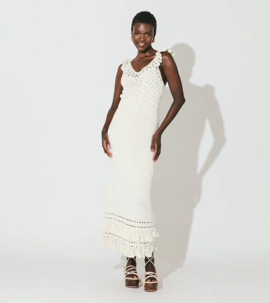 Janis Hand Crochet Midi Dress