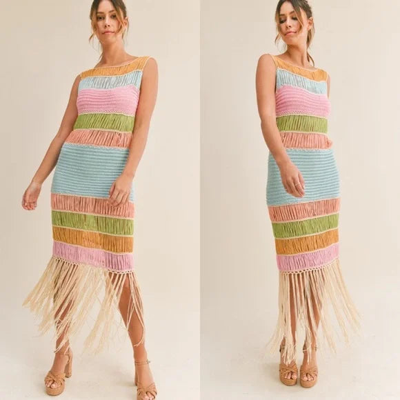 Fringed Crochet Coverup