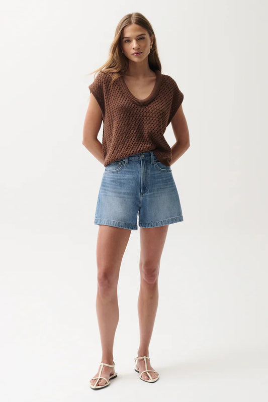 Saige Denim Short in Sailway